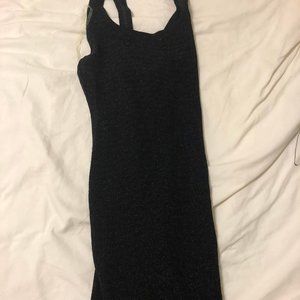 Naked Wardrobe Low Back Mini Black Dress, size S